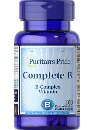 Витамины и минералы Puritan's Pride Complete B, 100 каплет
