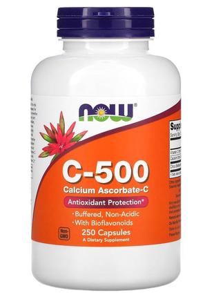 Витамины и минералы NOW Vitamin C-500 Calcium Ascorbate, 250 к...