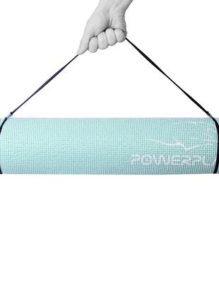 Коврик для йоги и фитнеса PowerPlay 4010, 173x61x0.6, Mint