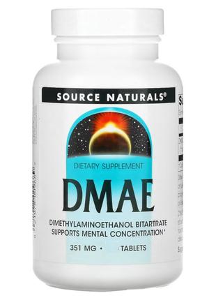 Натуральная добавка Source Naturals DMAE, 50 таблеток