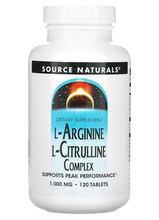 Аминокислота Source Naturals L-Arginine L-Citrulline Complex, ...