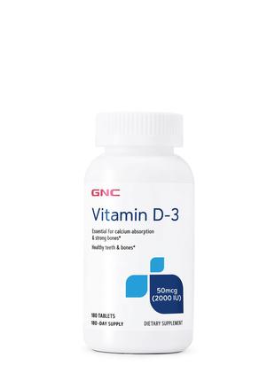 Вітаміни та мінерали GNC Vitamin D3 2000 IU, 180 таблеток