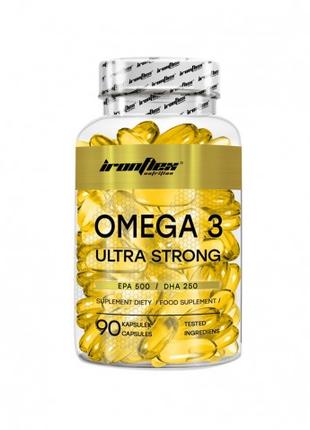 Жирные кислоты IronFlex Omega 3 Ultra Strong, 90 капсул