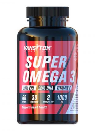 Жирные кислоты Vansiton Super Omega-3, 60 капсул