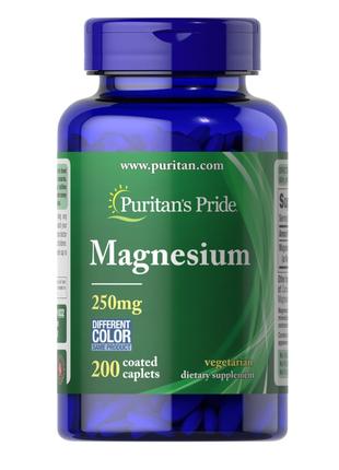 Витамины и минералы Puritan's Pride Magnesium 250 mg, 200 каплет