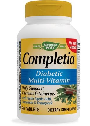 Витамины и минералы Nature's Way Completia Diabetic, 90 таблеток