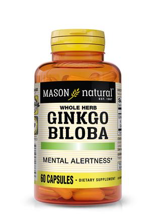 Натуральна добавка Mason Natural Ginkgo Biloba, 60 капсул