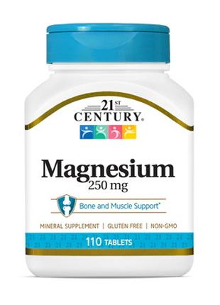 Витамины и минералы 21st Century Magnesium 250 mg, 110 таблеток