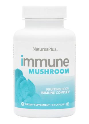 Натуральная добавка Natures Plus Immune Mushroom, 60 капсул