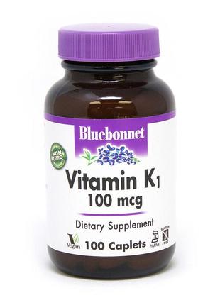 Витамины и минералы Bluebonnet Vitamin К2 100 mcg, 100 капсул