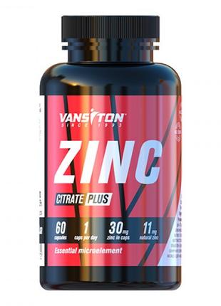 Витамины и минералы Vansiton Zinc Citrate Plus, 60 капсул