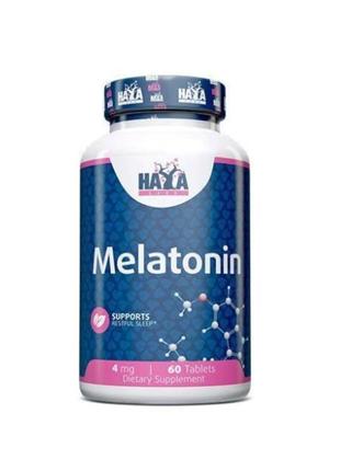 Натуральная добавка Haya Labs Melatonin 4 mg, 60 таблеток