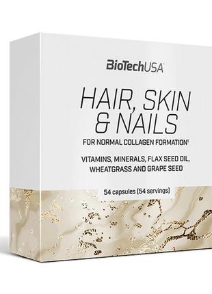 Вітаміни та мінерали Biotech Hair, Skin & Nails, 54 капсул