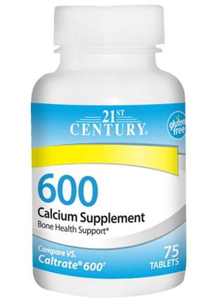 Витамины и минералы 21st Century Calcium 600, 75 таблеток
