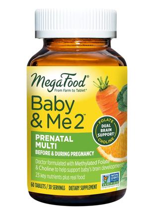 Витамины и минералы MegaFood Baby & Me 2, 60 таблеток