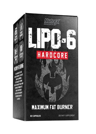 Жиросжигатель Nutrex Research Lipo-6 Hardcore, 60 капсул