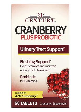 Натуральная добавка 21st Century Cranberry Plus Probiotic, 60 ...