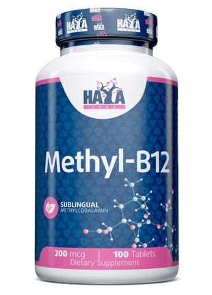 Витамины и минералы Haya Labs Methyl B-12 200 mcg, 100 таблеток