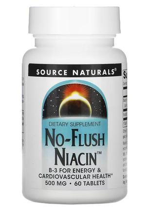 Витамины и минералы Source Naturals No-Flush Niacin 500 mg, 60...