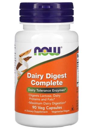 Пробиотики и пребиотики NOW Dairy Digest, 90 вегакапсул