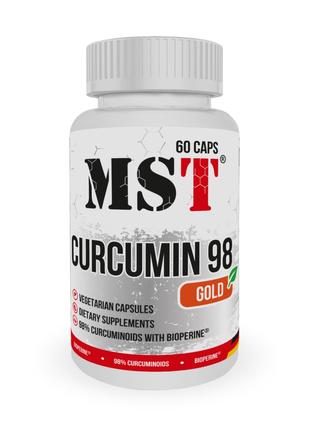 Натуральная добавка MST Curcumin 98 Gold, 60 вегакапсул