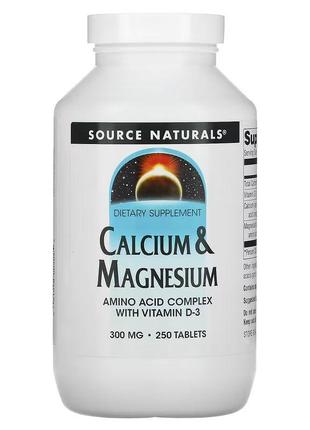 Вітаміни та мінерали Source Naturals Calcium & Magnesium 300 m...