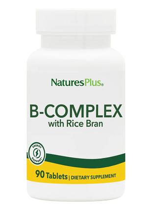 Витамины и минералы Natures Plus B-Complex with Rice Bran, 90 ...