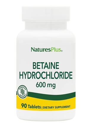 Натуральная добавка Natures Plus Betaine Hydrochloride 600 mg,...