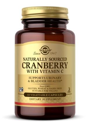 Натуральная добавка Solgar Natural Cranberry with Vitamin C, 6...