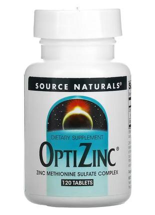 Витамины и минералы Source Naturals OptiZinc, 120 таблеток