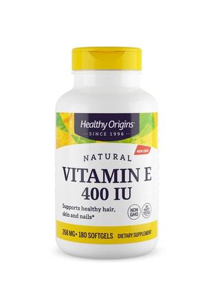 Витамины и минералы Healthy Origins Vitamin E 400 IU, 180 капсул