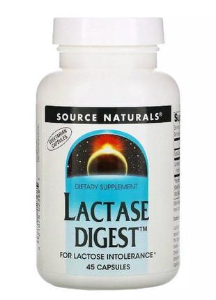 Натуральная добавка Source Naturals Lactase Digest, 45 капсул