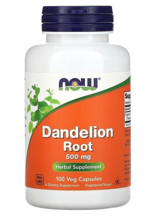 Натуральная добавка NOW Dandelion Root 500 mg, 100 вегакапсул