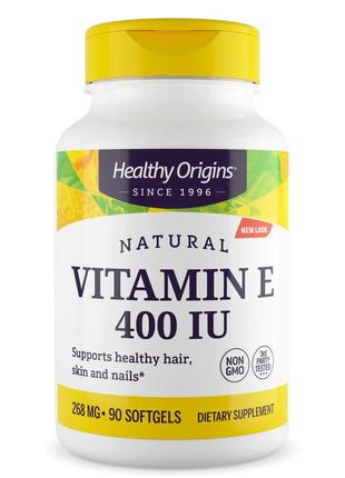 Витамины и минералы Healthy Origins Vitamin E 400 IU, 90 капсул