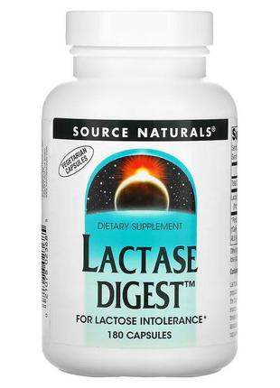 Натуральная добавка Source Naturals Lactase Digest, 180 капсул