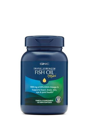 Жирные кислоты GNC Triple Strength Fish Oil Mini, 120 капсул
