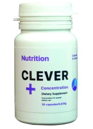 Аминокислота EntherMeal Clever + Concentration, 30 капсул