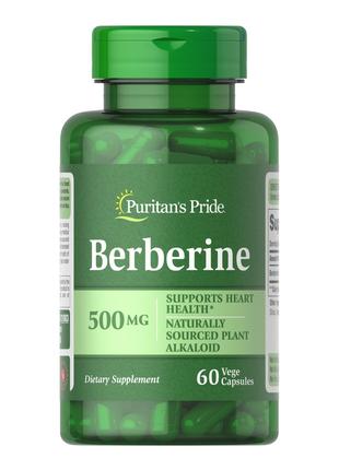 Натуральная добавка Puritan's Pride Berberine 500 mg, 60 капсул