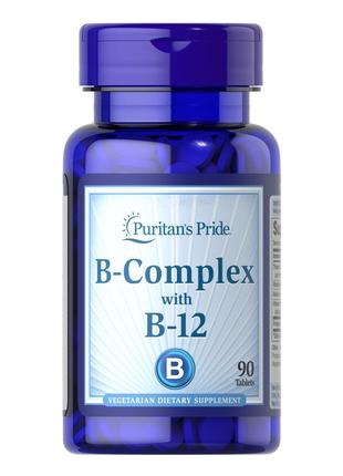 Витамины и минералы Puritan's Pride B-Complex with B-12, 90 та...