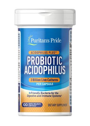 Пробиотики и пребиотики Puritan's Pride Probiotic Acidophilus ...
