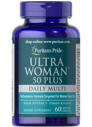 Витамины и минералы Puritan's Pride Ultra Woman 50 Plus, 60 ка...