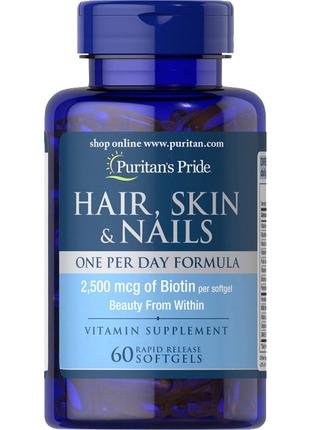 Витамины и минералы Puritan's Pride Hair Skin and Nails One Pe...