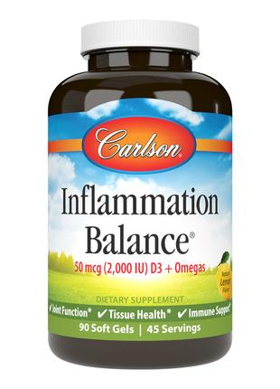 Жирні кислоти Carlson Labs Inflammation Balance, 90 капсул