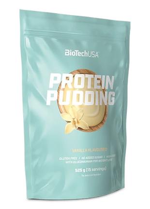 Заменитель питания BioTech Protein Pudding, 525 грамм Ваниль