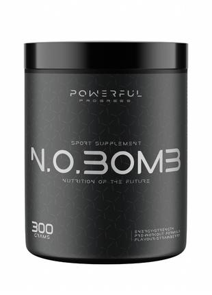 Аминокислота Powerful Progress N.O.BOMB, 300 грамм Клубника