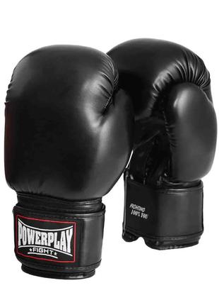 Перчатки боксерские PowerPlay PP 3004, Black 16 унций