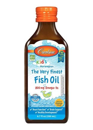 Жирные кислоты Carlson Labs Kid's The Very Finest Fish Oil, 20...