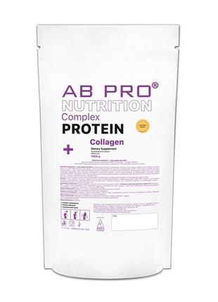 Протеин AB Pro Protein Complex + Collagen, 1 кг Банан-абрикос