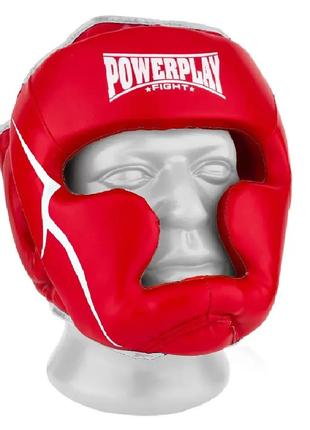 Боксерский шлем PowerPlay 3100 PU (тренировочный), Red XS