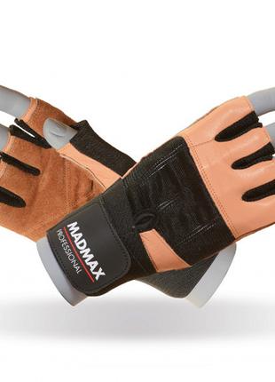 Рукавички для фітнесу MAD MAX Professional MFG 269, Brown M